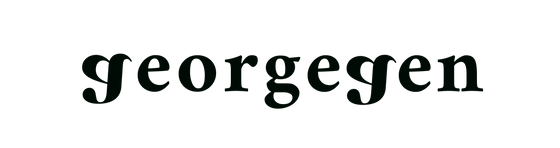 Black text 'georgegen' on a white background