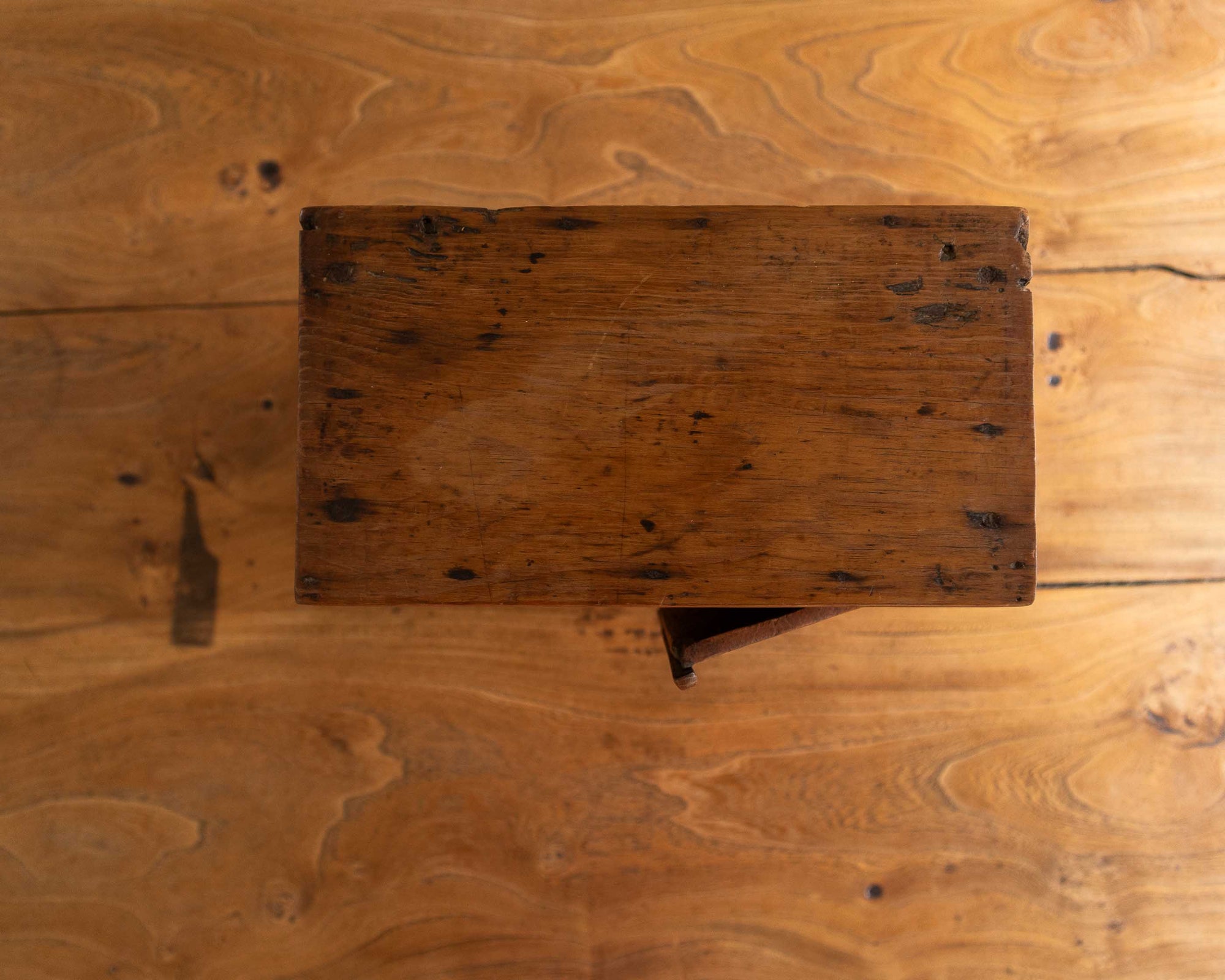 Wooden cabinet on a wooden surface