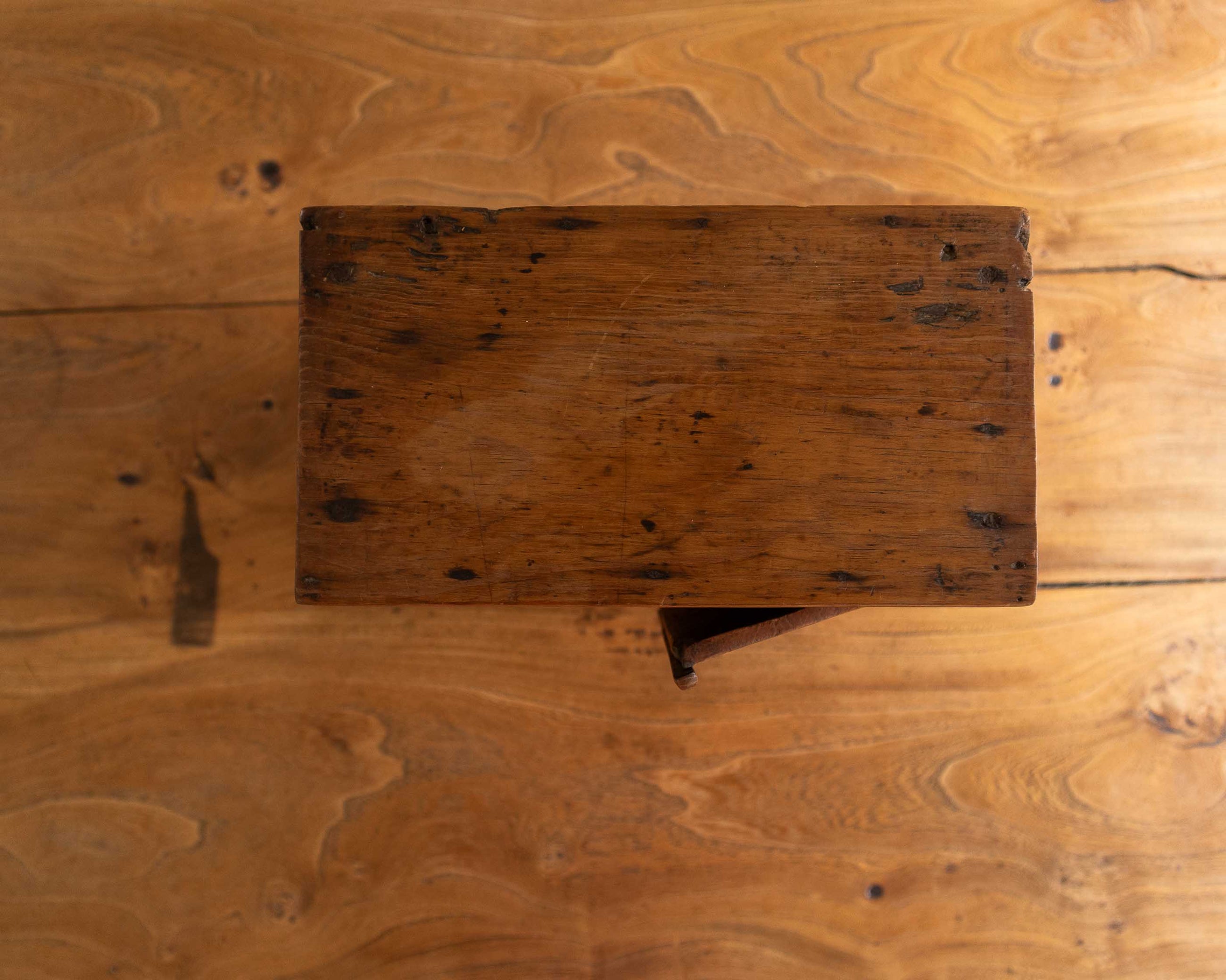 Wooden cabinet on a wooden surface