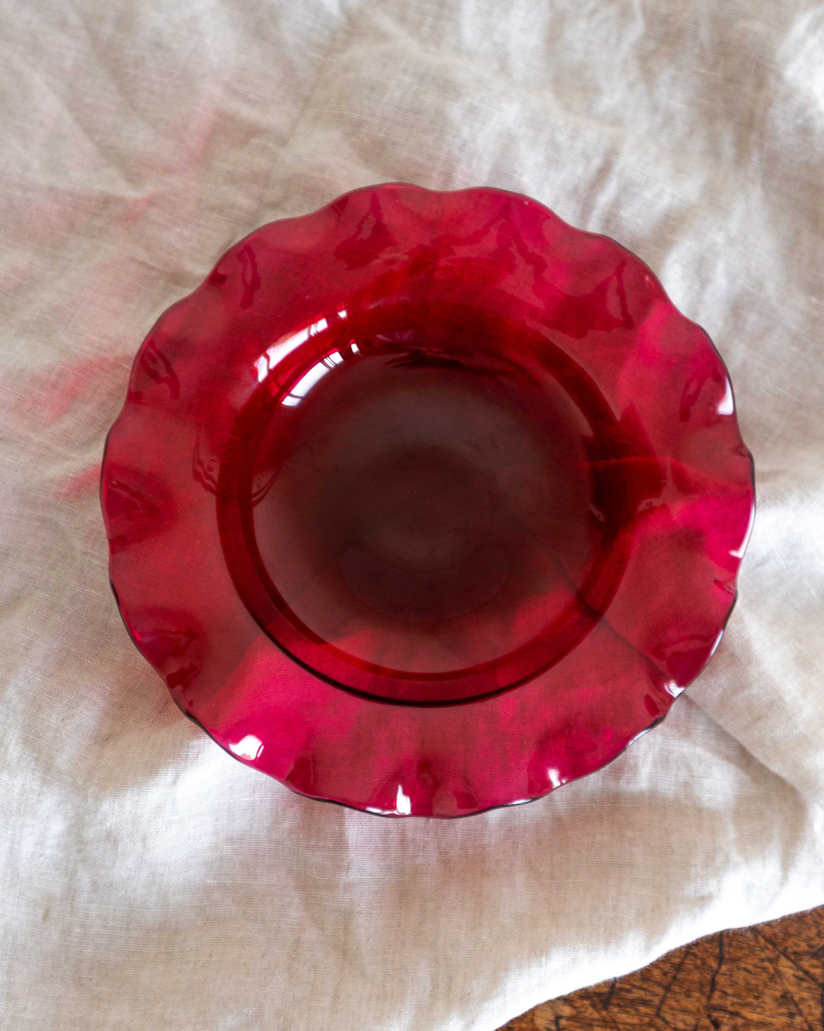 Ruby Glass Antique Victorian Ruby Glass Fruit Bowls | Georgegen
