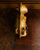 Decorative ceramic lamb mould on a wooden surface