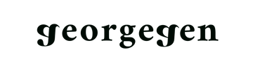Black text 'georgegen' on a white background